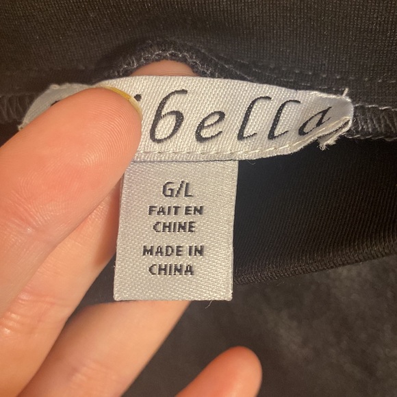 Black fringe skirt size large asymmetrical - Picture 5 of 6